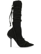 Unravel Project Strappy Knee-high Boots - Black