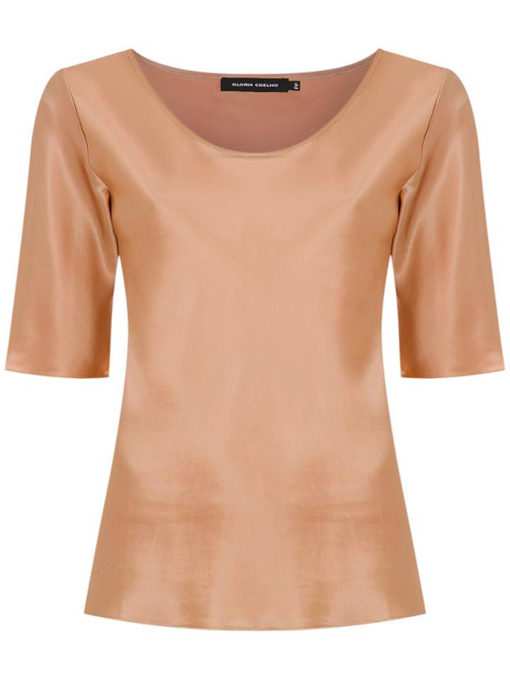 Gloria Coelho Silk Blouse - Nude & Neutrals