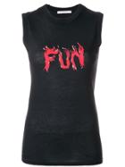 Givenchy Fun Slogan Tank Top - Black