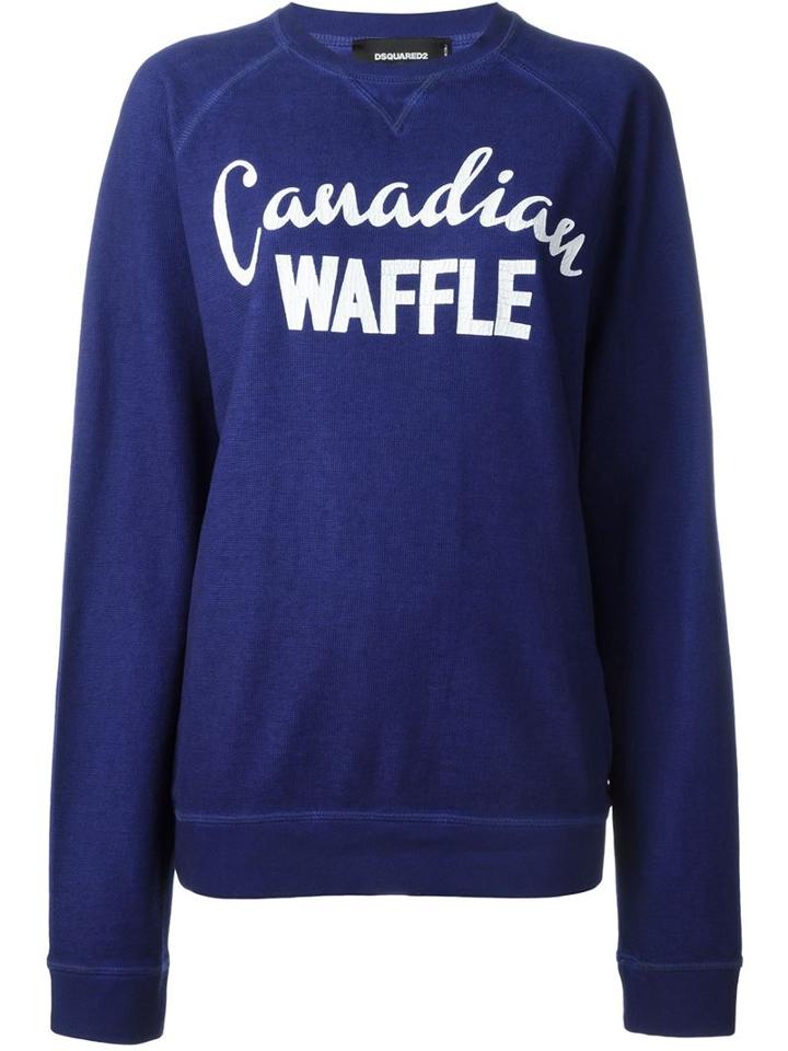 Dsquared2 Canadian Waffle Sweatshirt, Men's, Size: M, Blue, Cotton