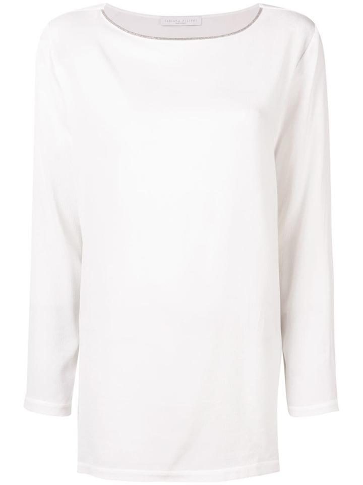 Fabiana Filippi Embellished Jumper - White