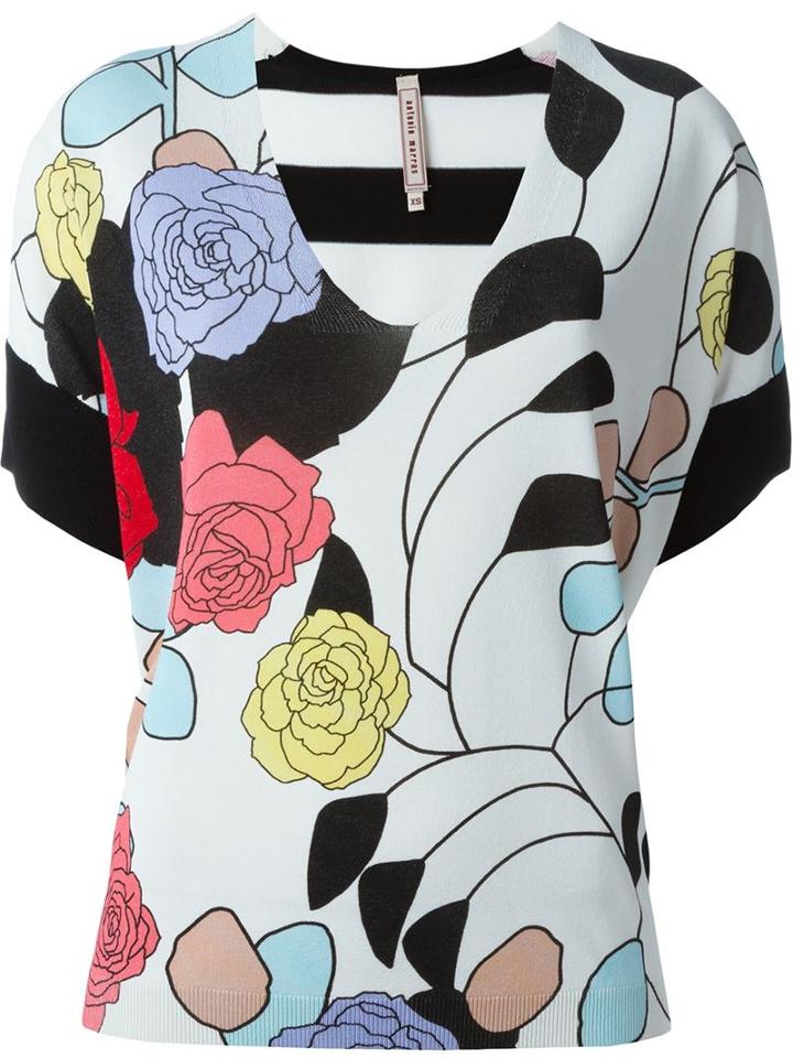 Antonio Marras Floral Print Knit Shortsleeved Top