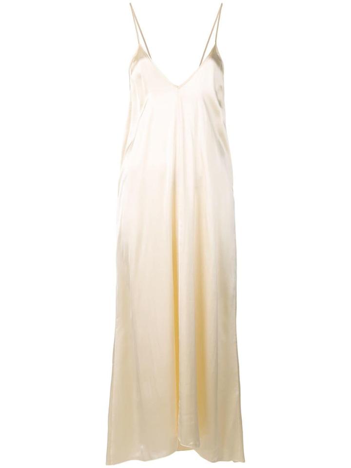 Forte Forte Shaded Satin Dress With Knot Detail - Neutrals