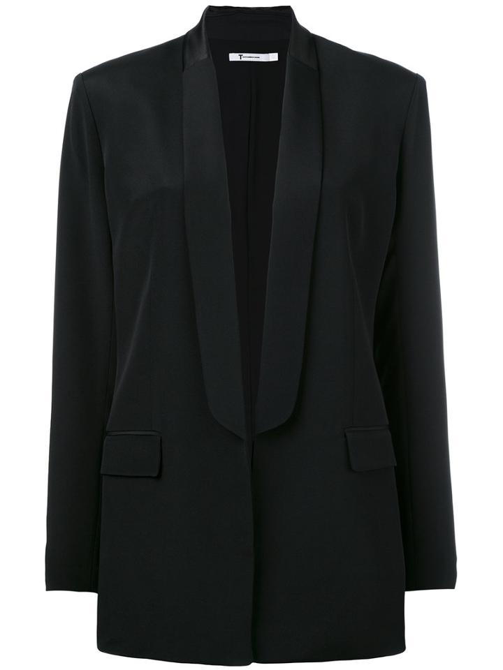 Alexander Wang - Shawl Collar Blazer - Women - Silk/polyester - 8, Black, Silk/polyester