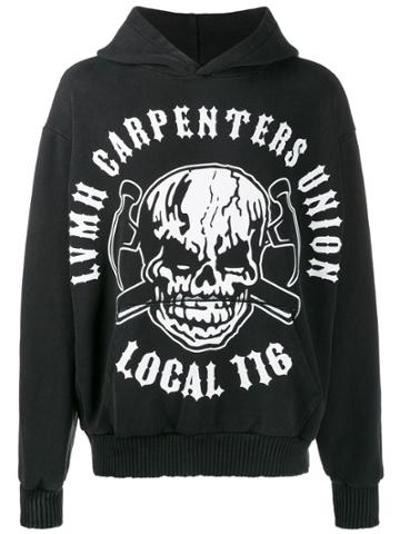Warren Lotas Carpenters Union Print Hoodie - Black