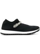 Jimmy Choo Verona Knit Embellished Sneakers - Black