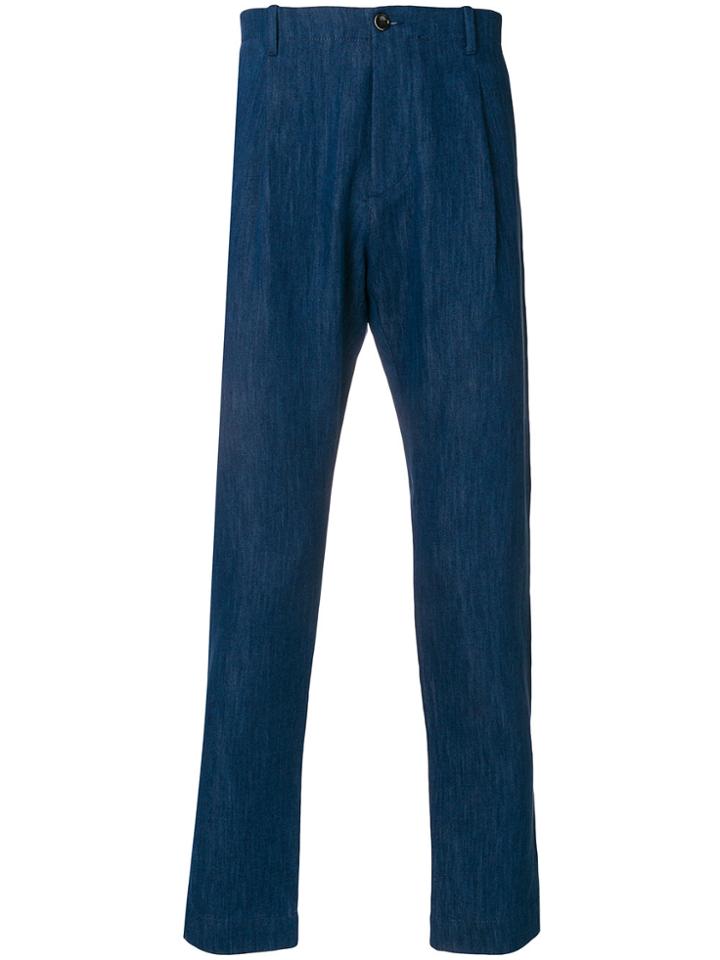 Nine In The Morning Denim Style Classic Trousers - Blue