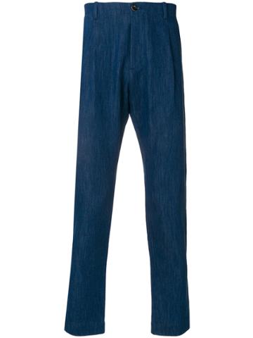Nine In The Morning Denim Style Classic Trousers - Blue