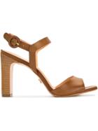 Serpui Chunky Heel Sandals - Brown