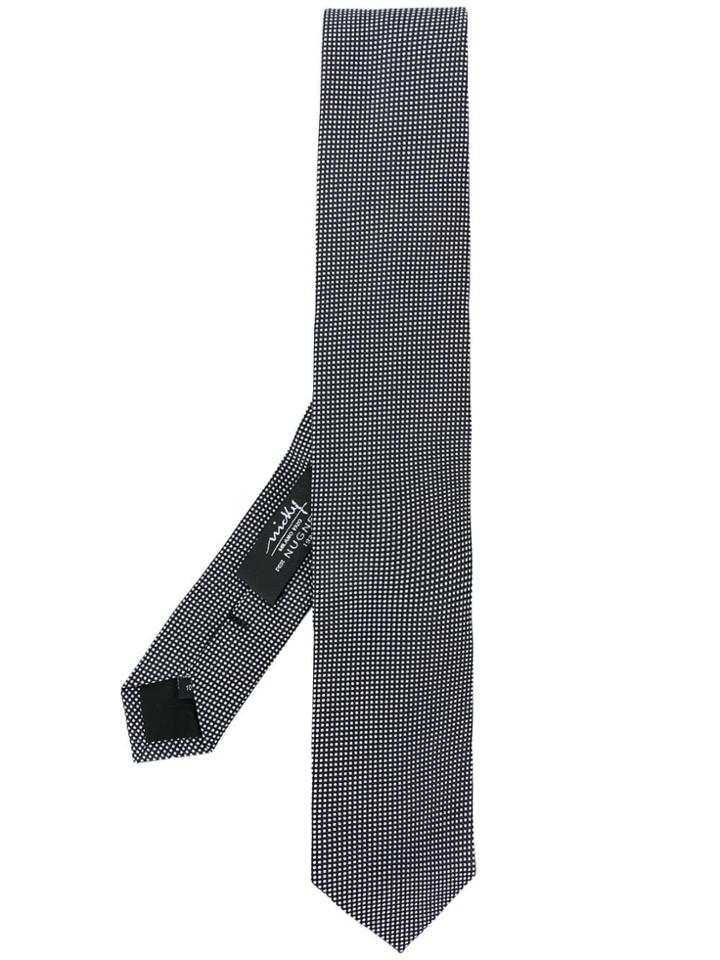 Nicky Micro-pattern Tie - Black