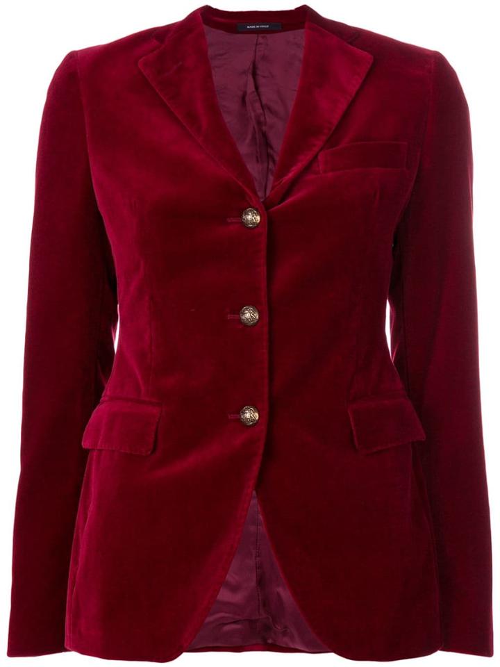 Tagliatore Buttoned Blazer - Red