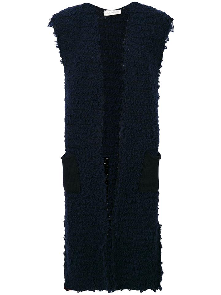 Lamberto Losani Knitted V-neck Dress - Blue