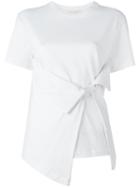 J.w.anderson Asymmetric Knot Detail T-shirt, Women's, Size: Medium, White, Cotton