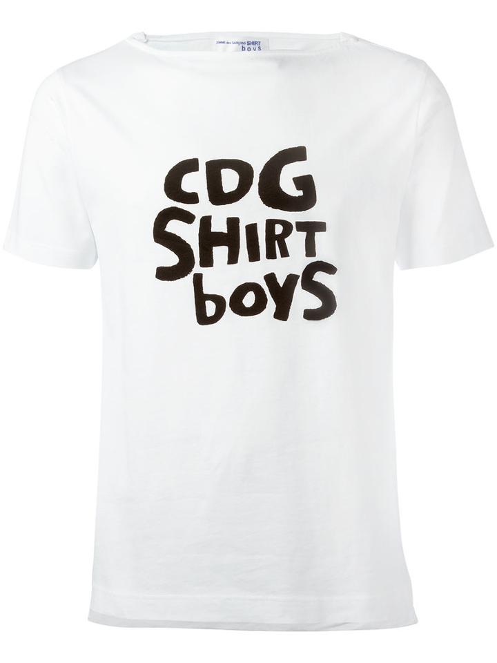 Comme Des Garçons Shirt Boys Cdg T-shirt, Men's, Size: Medium, White, Cotton