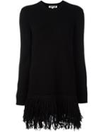 Mcq Alexander Mcqueen Fringed Hem Knit Dress