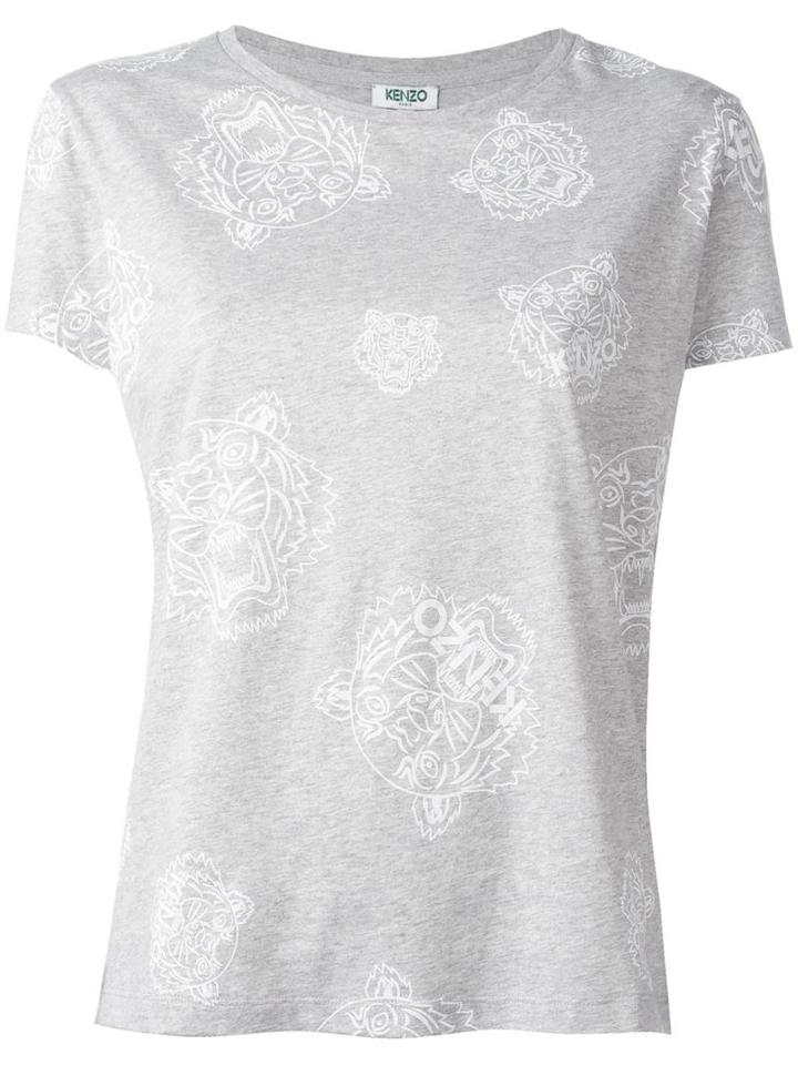 Kenzo Multi Tiger T-shirt, Women's, Size: Xs, Grey, Cotton