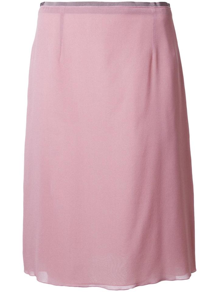 Agnona Classic Pencil Skirt - Pink & Purple