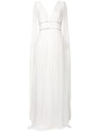 Alberta Ferretti Embellished Gown - White