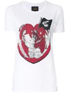 Vivienne Westwood Anglomania Heart World Print T-shirt - White