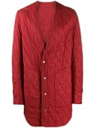 Rick Owens Quilted Coat - Red