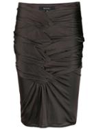 Gucci Pre-owned 2000's Draped Mini Skirt - Brown