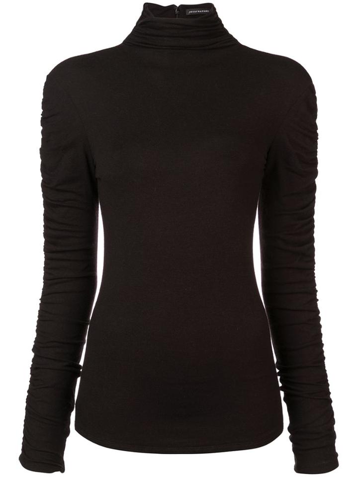 Josie Natori Stretch Knit Sweater - Black
