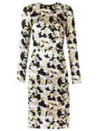 Andrea Marques Long Sleeves Printed Dress