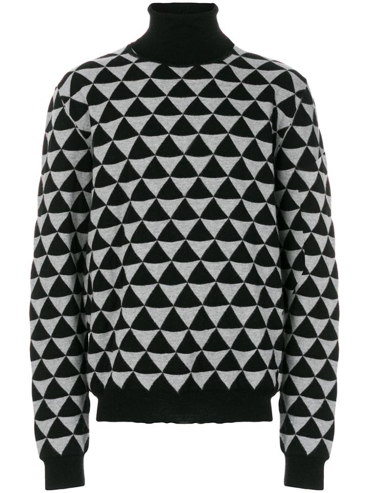 Chalayan Split Neck Roll Neck Jumper - Black