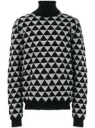 Chalayan Split Neck Roll Neck Jumper - Black