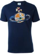 Vivienne Westwood Man Orbit Print T-shirt, Men's, Size: Xs, Blue, Cotton