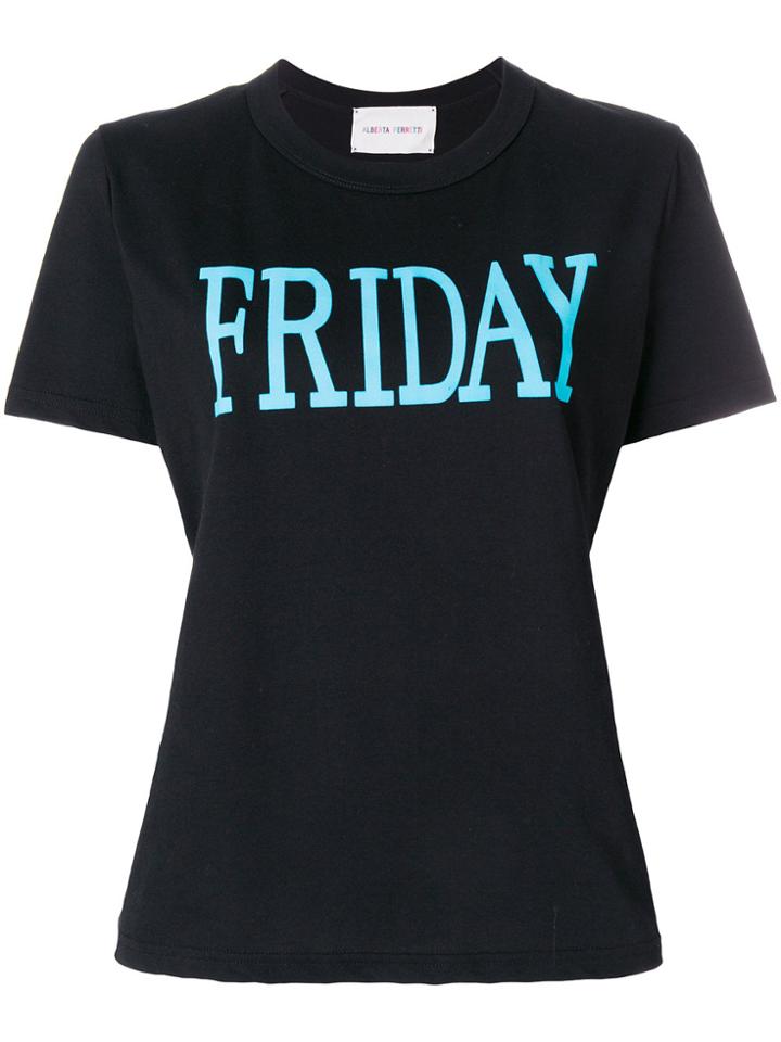 Alberta Ferretti Friday Print T-shirt - Black