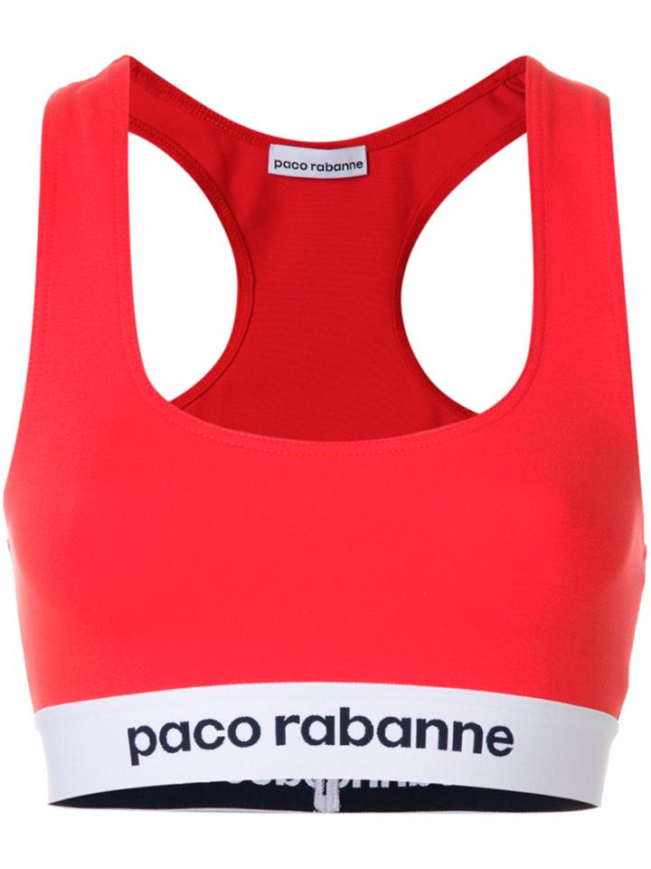 Paco Rabanne Cropped Vest Top - Red