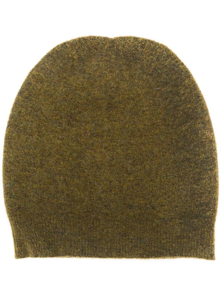 Roberto Collina Ribbed Knitted Beanie - Green