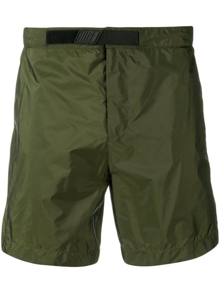 Prada Logo Patch Swim Shorts - Green