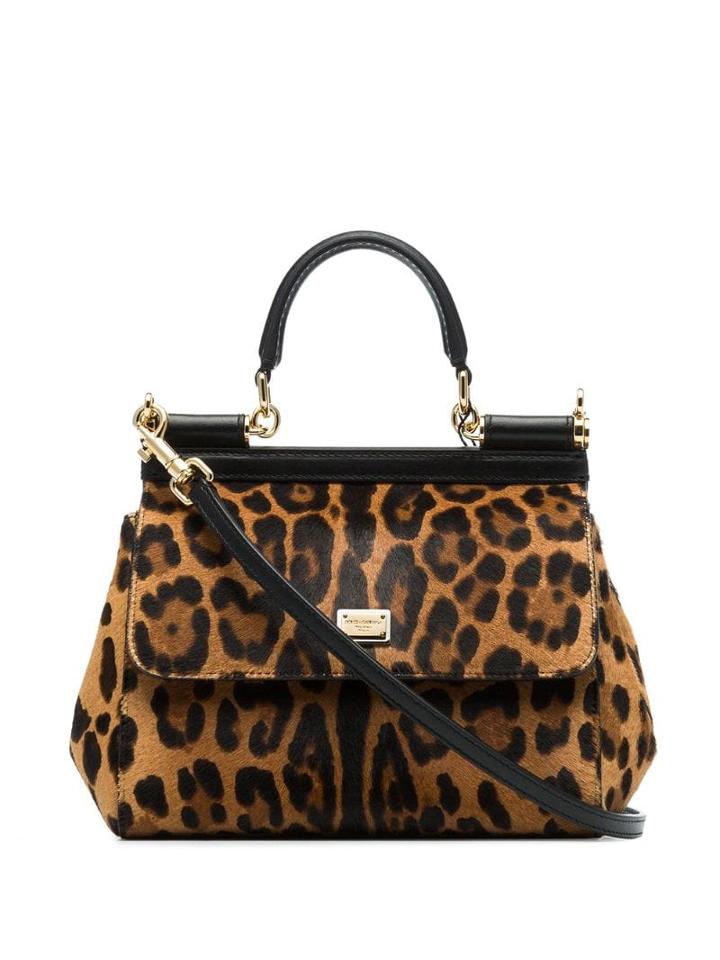 Dolce & Gabbana Small Sicily Leopard-print Tote - Brown