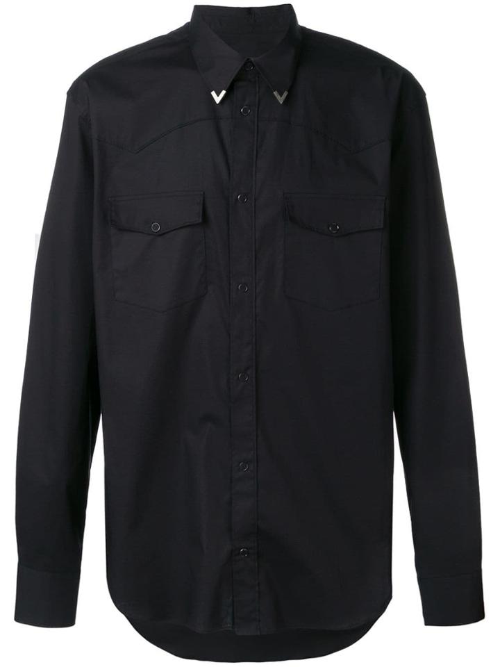 Roberto Cavalli Fringed Detail Shirt - Black