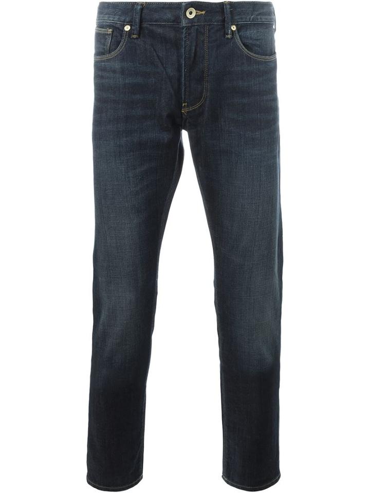 Armani Jeans Five Pocket Jeans, Men's, Size: 36, Blue, Cotton/spandex/elastane