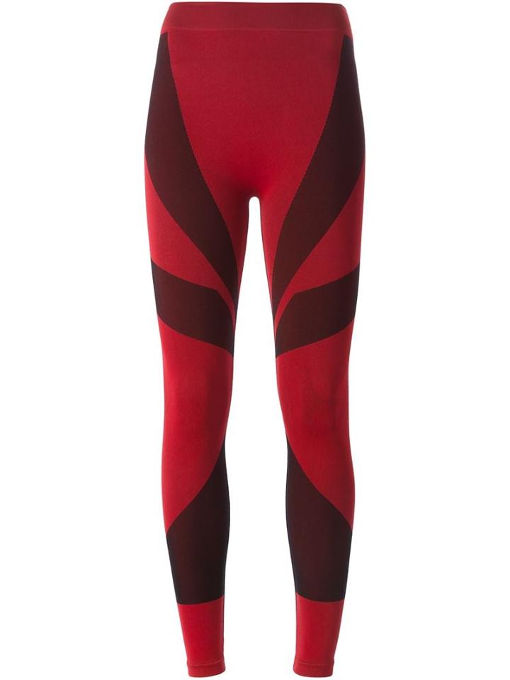 Marcelo Burlon County Of Milan Geometric Print Leggings, Women's, Size: S/m, Red, Polyamide/polypropylene/spandex/elastane