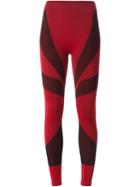 Marcelo Burlon County Of Milan Geometric Print Leggings, Women's, Size: S/m, Red, Polyamide/polypropylene/spandex/elastane
