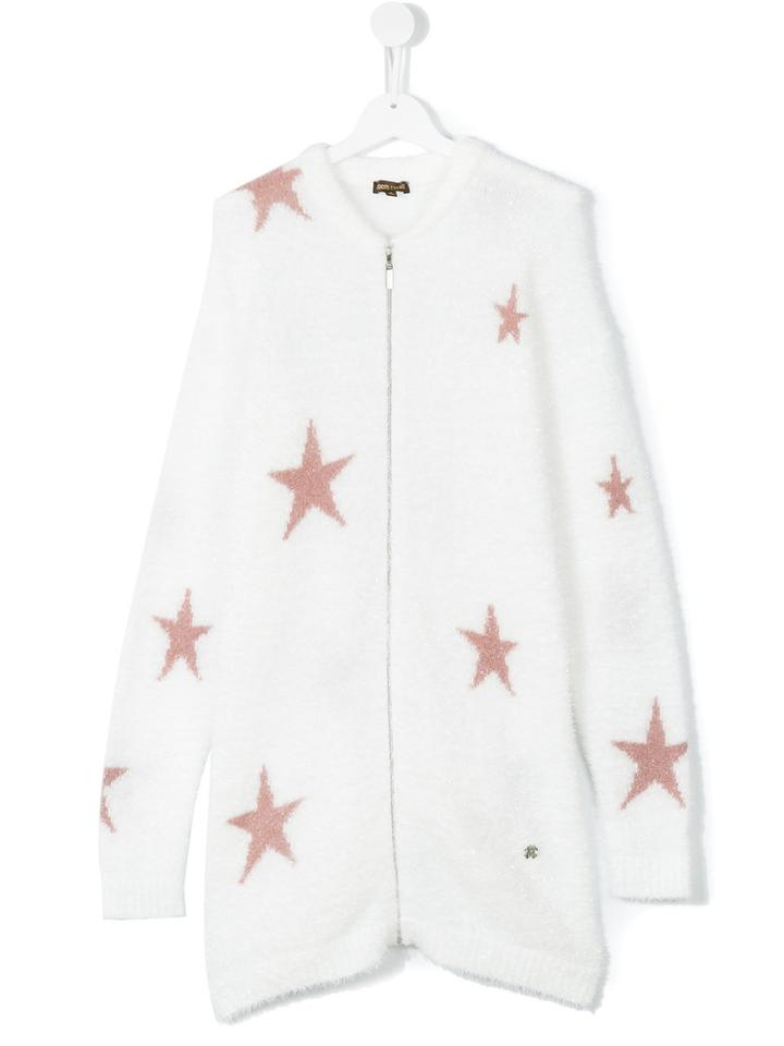 Roberto Cavalli Kids - Star Cardigan - Kids - Polyamide/polyester - 14 Yrs, White
