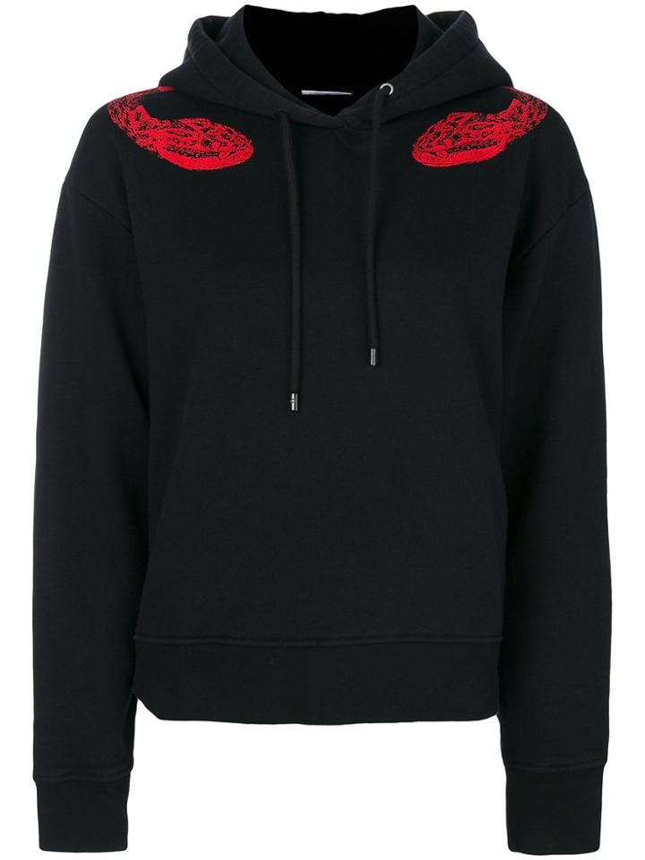 Marcelo Burlon County Of Milan Snake Printed Hoodie - Black