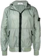 Stone Island Hooded Compass Badge Jacket - Green