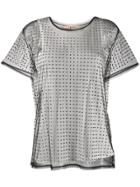 Nº21 Studded Sheer Mesh Top - Black