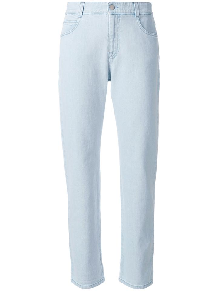 Stella Mccartney Cropped Boyfriend Jeans - Blue