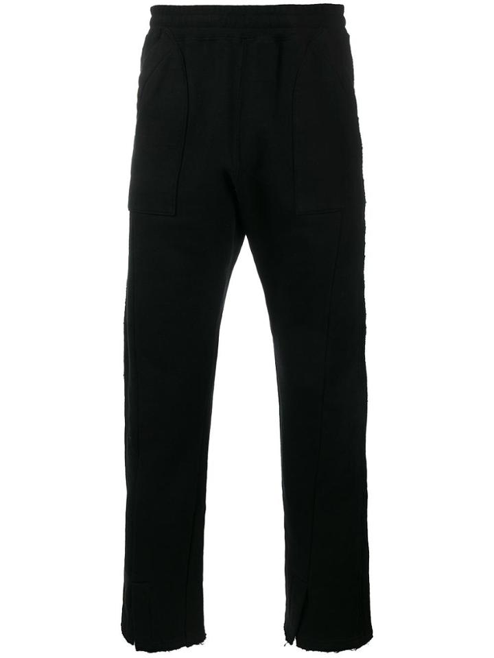 Facetasm Slit Hem Track Pants - Black