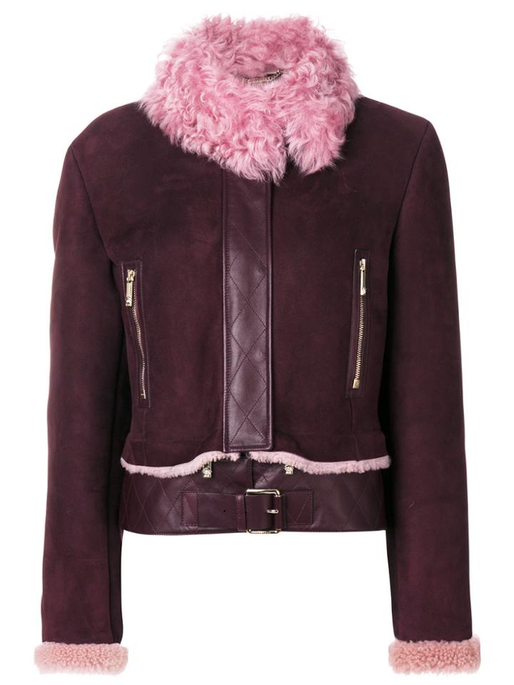 Versace Shearling Jacket - Pink & Purple