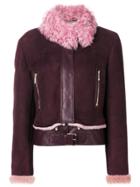 Versace Shearling Jacket - Pink & Purple