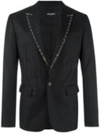 Dsquared2 London Tux Studded Lapel Jacket, Men's, Size: 52, Virgin Wool/silk/polyester/glass