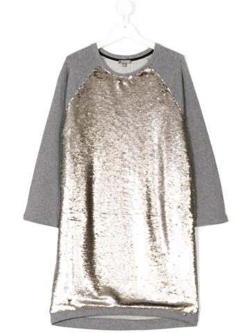 Miss Grant Kids Teen Sequinned T-shirt Dress - Grey