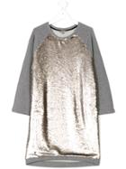 Miss Grant Kids Teen Sequinned T-shirt Dress - Grey
